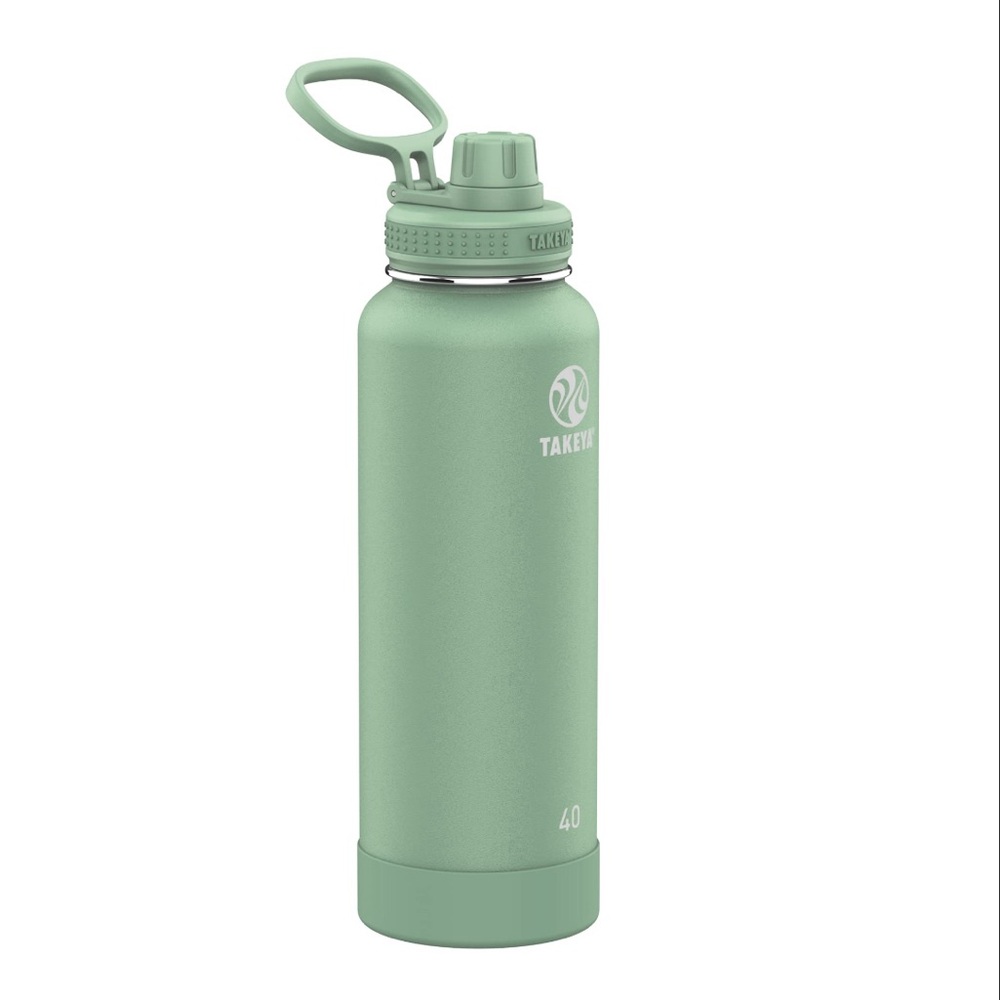 Takeya stainless steel water bottle green New